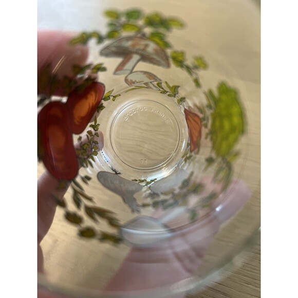 Arcoroc France Spice of Life Glass Tumbler Mushroom Tomato Pattern - Picture 6 of 7